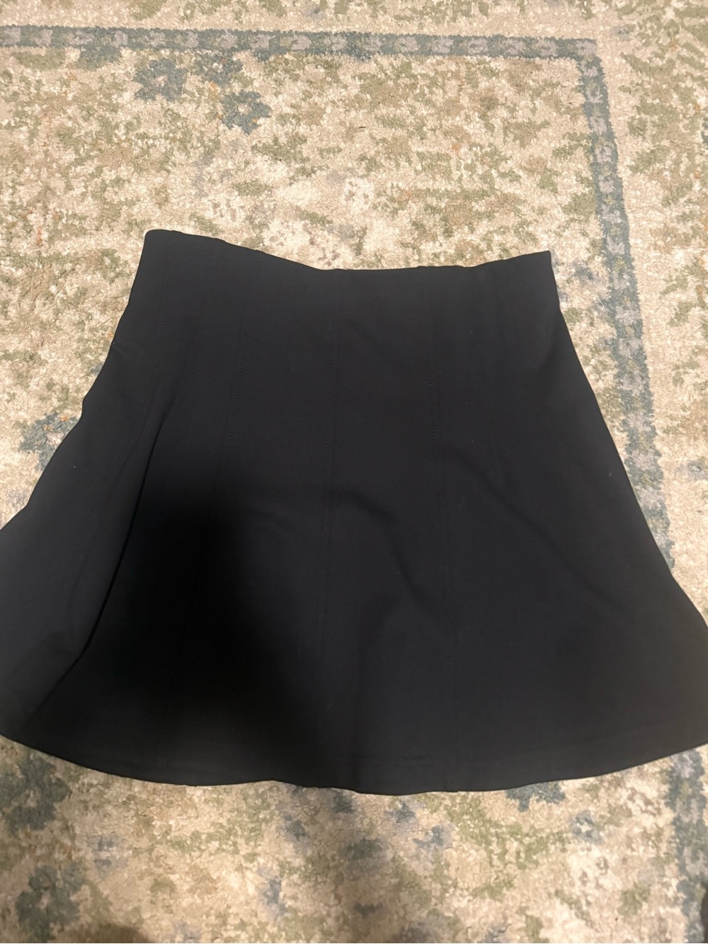 LOFT Black Mini Flared Skirt